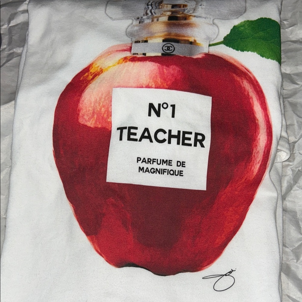 No.1 Teacher Graphic Tee - Betsey Johnson Earrings and Tumbler Bundle